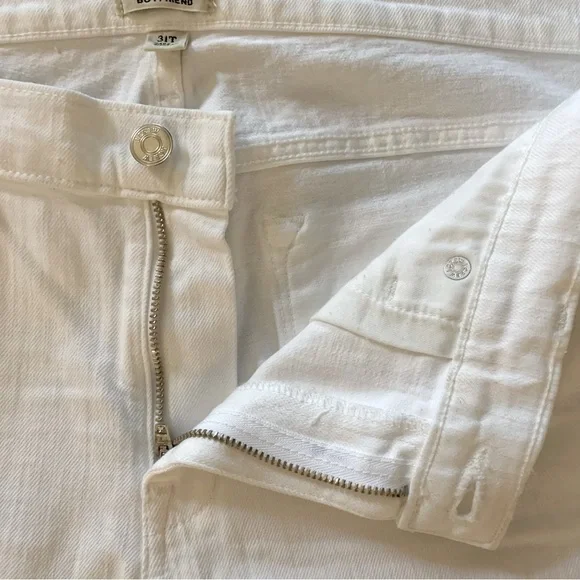 J. Crew Slim Broken In Boyfriend Jeans White Size 31T - Picture 8 of 10